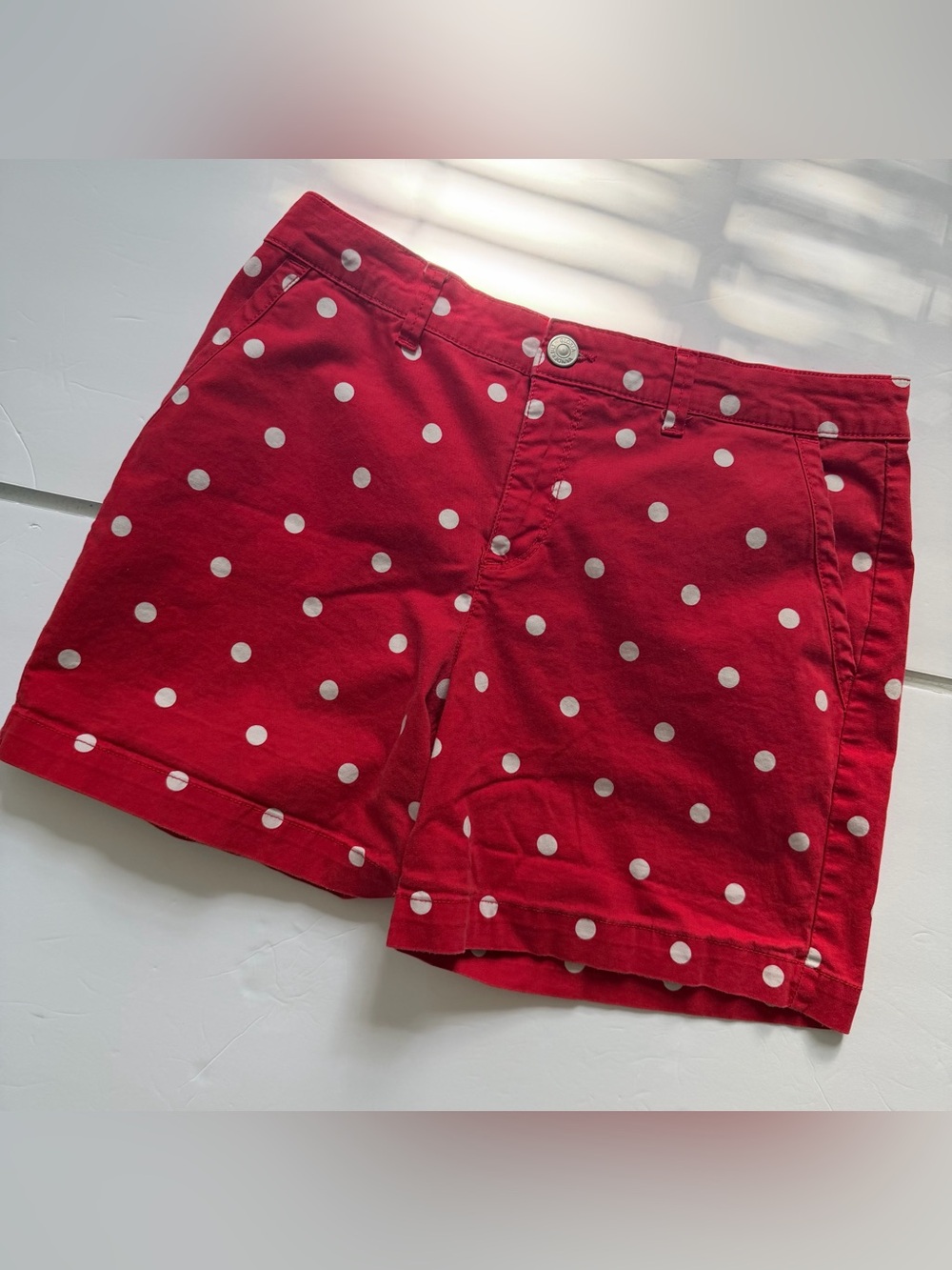 Gloria Vanderbilt Red Polka Dot Women’s Shorts Sz 6